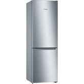 279L No Frost Bosch Fridge Freezer, 60/40, Stainless Steel - KGN33NLEAG Series 2