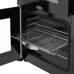 90cm Dual Fuel Belling Range Cooker, Black, A Rated - RCA COOKCENTRE 90DF - London Houseware - 2