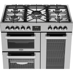 90cm Dual Fuel Cooker, Stainless Steel - Belling RCA COOKCENTRE 90DF - London Houseware - 3