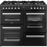 100cm Dual Fuel Belling Range Cooker, Black - RCA COOKCENTRE 100DF - London Houseware - 1