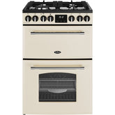 70L Dual Fuel Cooker with Double Oven, Cream, A Rated - Belling MRA FARMHOUSE 60DF London Homewares - 1