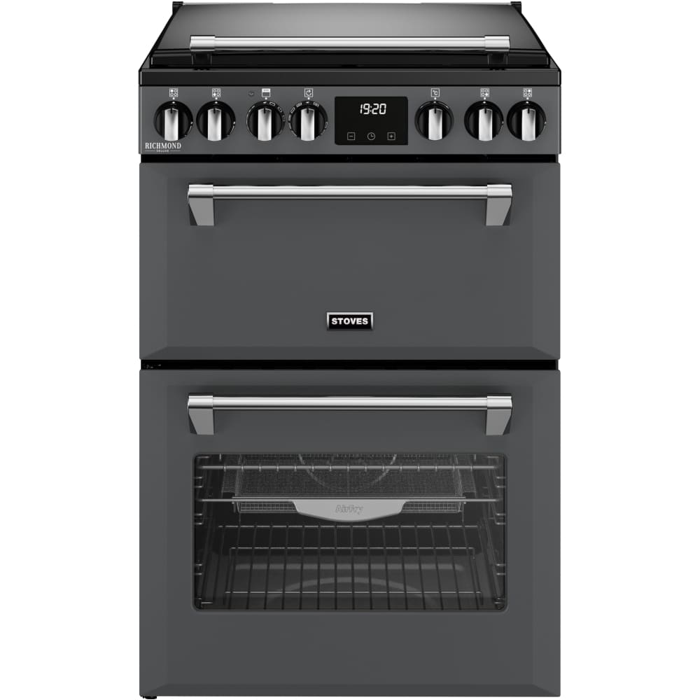 Dual Fuel Cooker with Double Oven, Grey, A Rated - Stoves DXMRARICH 60DF - London Houseware - 1