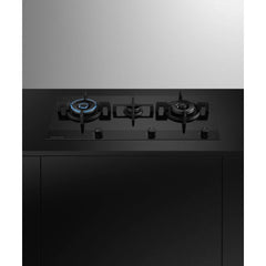 90cm Cooktop LPG Gas Hob, Black on Glass - Fisher & Paykel CG903DLPGB4 - Naamaste London Homewares - 2