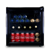 50L Black Mini Drinks Fridge / Wine Cooler - SIA DC2BL - London Houseware - 1