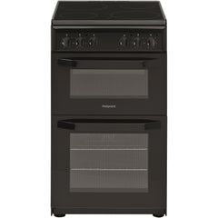 Double Electric Cooker Oven And Hob, Black – Hotpoint HD5V92KCB/UK - London Houseware - 1