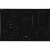 77cm 4 Zone Electric Ceramic Hob, Black - Beko HIC85402T - Naamaste London Homewares - 1