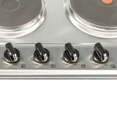 SIA 60cm 4 Zone Electric Hob /Solid Plate , Stainless Steel & Visor Cooker Hood Fan - London Houseware - 3