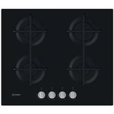 59cm Black 4 Burner Gas Hob - Indesit ING 61T/BK UK - Naamaste London Homewares - 1