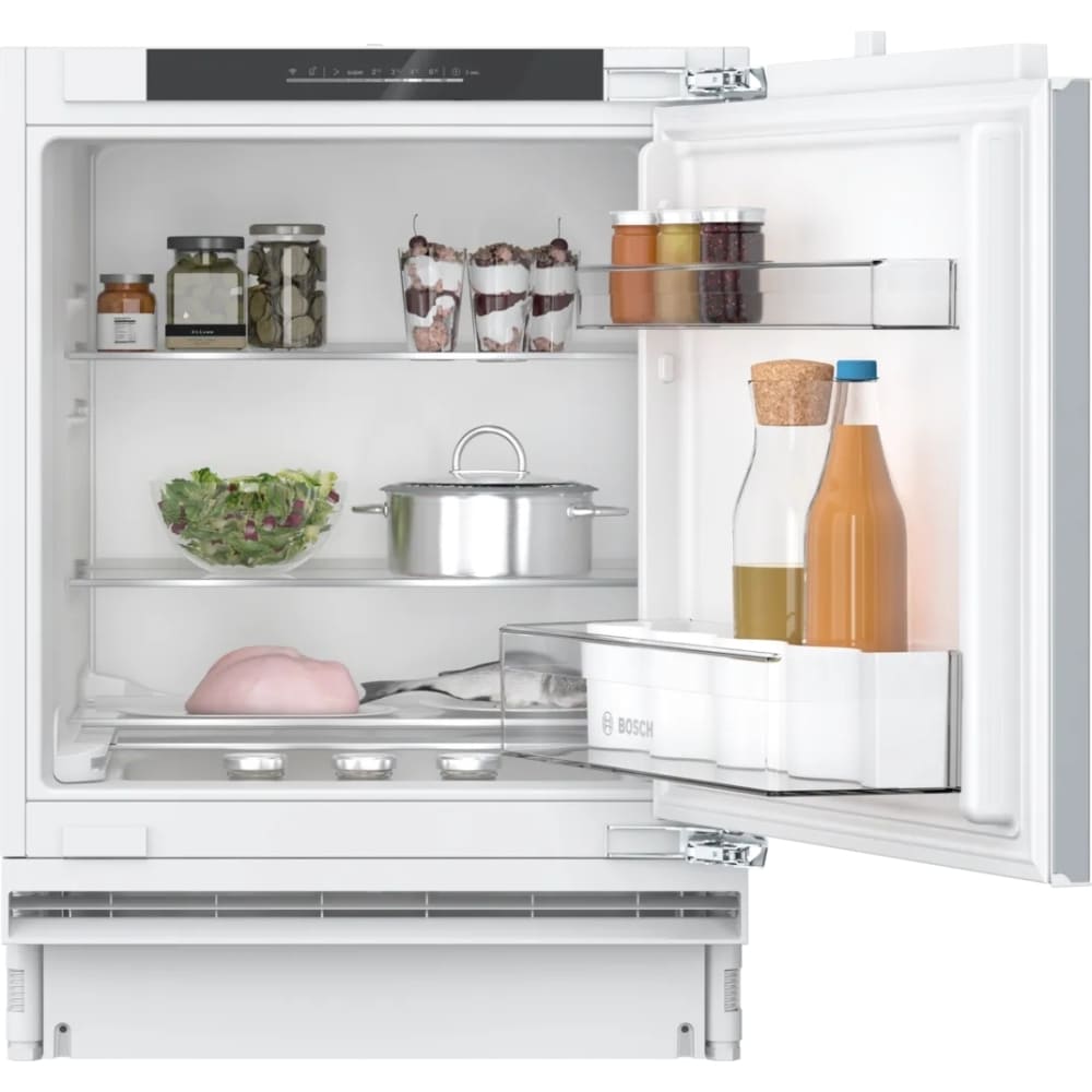 60cm White Under counter Larder Fridge, Fixed Hinge - Bosch KUR21VFE0G Series 4 - London Houseware - 1