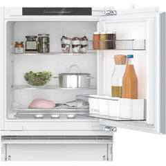 60cm White Under counter Larder Fridge, Fixed Hinge - Bosch KUR21VFE0G Series 4 - London Houseware - 1