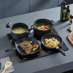 "CIARRA CBBIH4BF 7200W 4-Zone Built-in Induction Hob with Flex Zone & Touch Control"