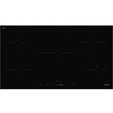 90cm 5 Zone Electric Ceramic Hob, Black Frameless - Smeg SE495ETD Naamaste London Homewares - 1