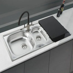 Stainless Steel Kitchen Sink & Waste Kit - SIA BAILE15SS ,1.5 Bowl - London Houseware - 4