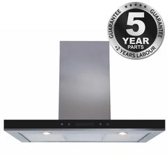 Extractor Fan Cooker Hood - SIA LIN91SS - 90cm , SS - London Houseware - 2