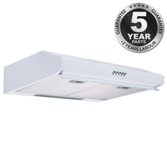 60cm White Kitchen Extractor Fan / Visor Cooker Hood - SIA VSR60WH - London Houseware - 1