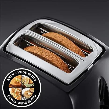 Russell Hobbs 2 Slice Toaster / Textures, Black - 21641 - London Houseware - 4