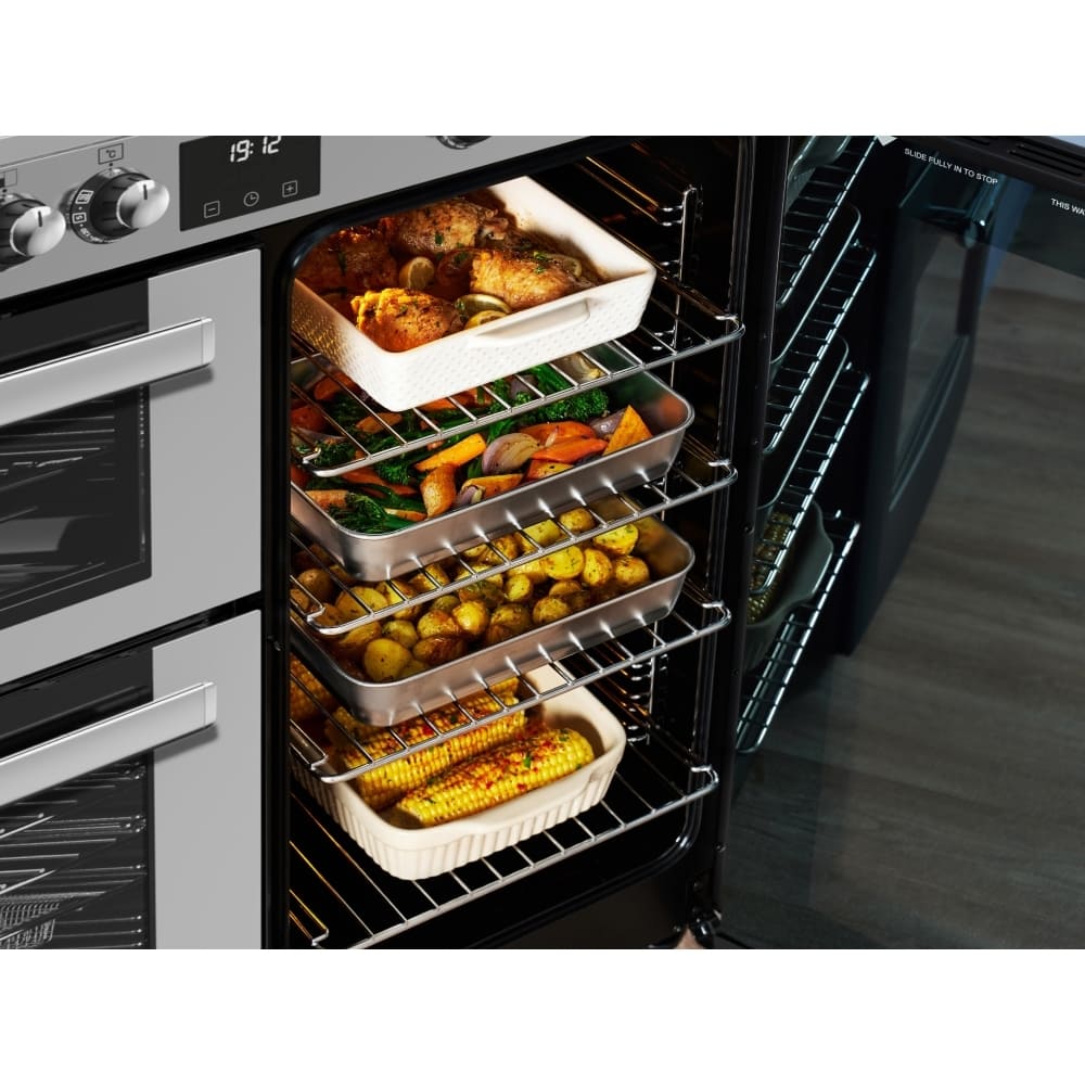 90cm Dual Fuel Belling Range Cooker, Black, A Rated - RCA COOKCENTRE 90DF - London Houseware - 10