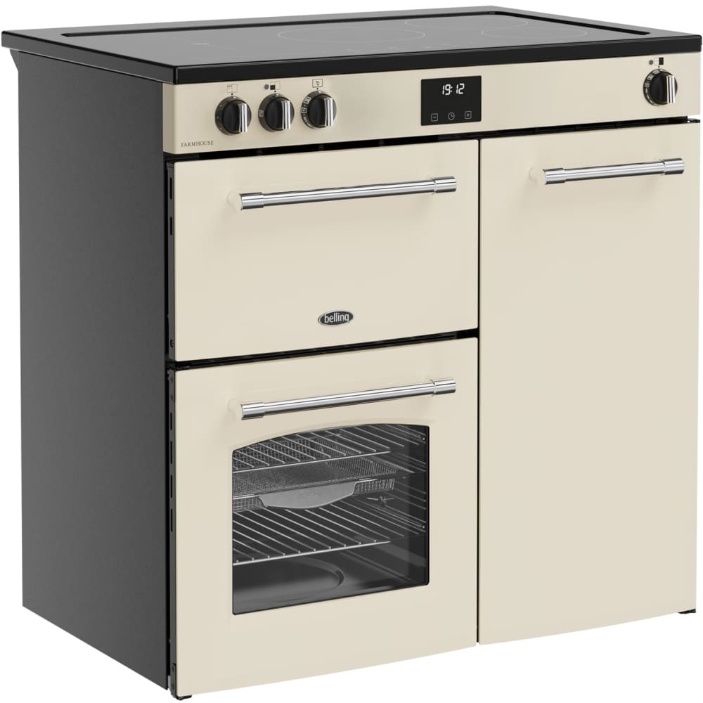 90cm Induction Belling Range Cooker, Cream - RCA FARMHOUSE 90Ei - London Houseware - 2