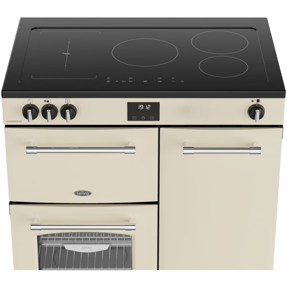 90cm Induction Belling Range Cooker, Cream - RCA FARMHOUSE 90Ei - London Houseware - 6