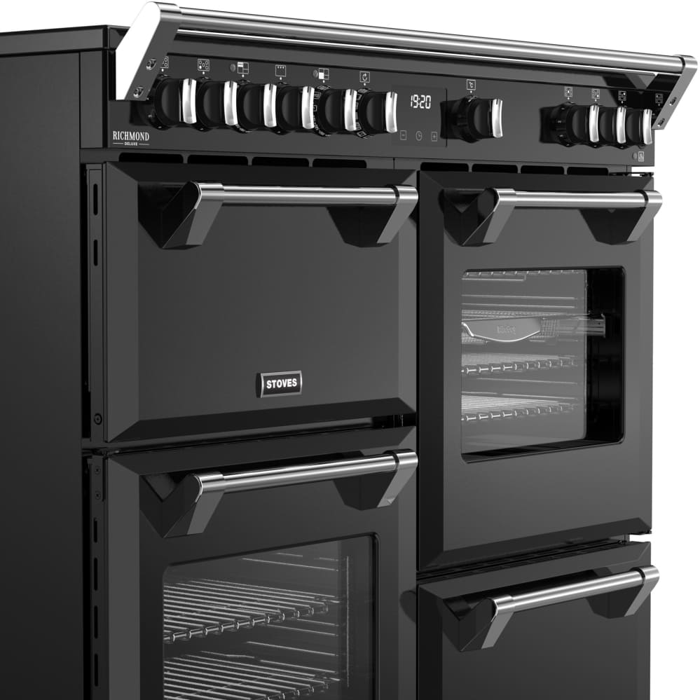 100cm Induction Stoves Range Cooker, Black, A Rated - DX RCA RICH 100Ei RTY - London Houseware - 6