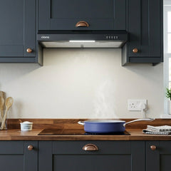 CIARRA 60cm Slim Cooker Hood in Black Under Cabinet CBCB6903D-B