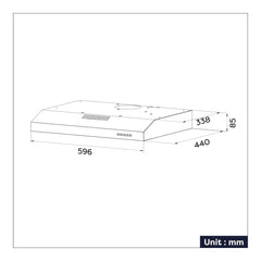 CIARRA Integrated Cabinet Cooker Hood 60cm CBCS6903-OW
