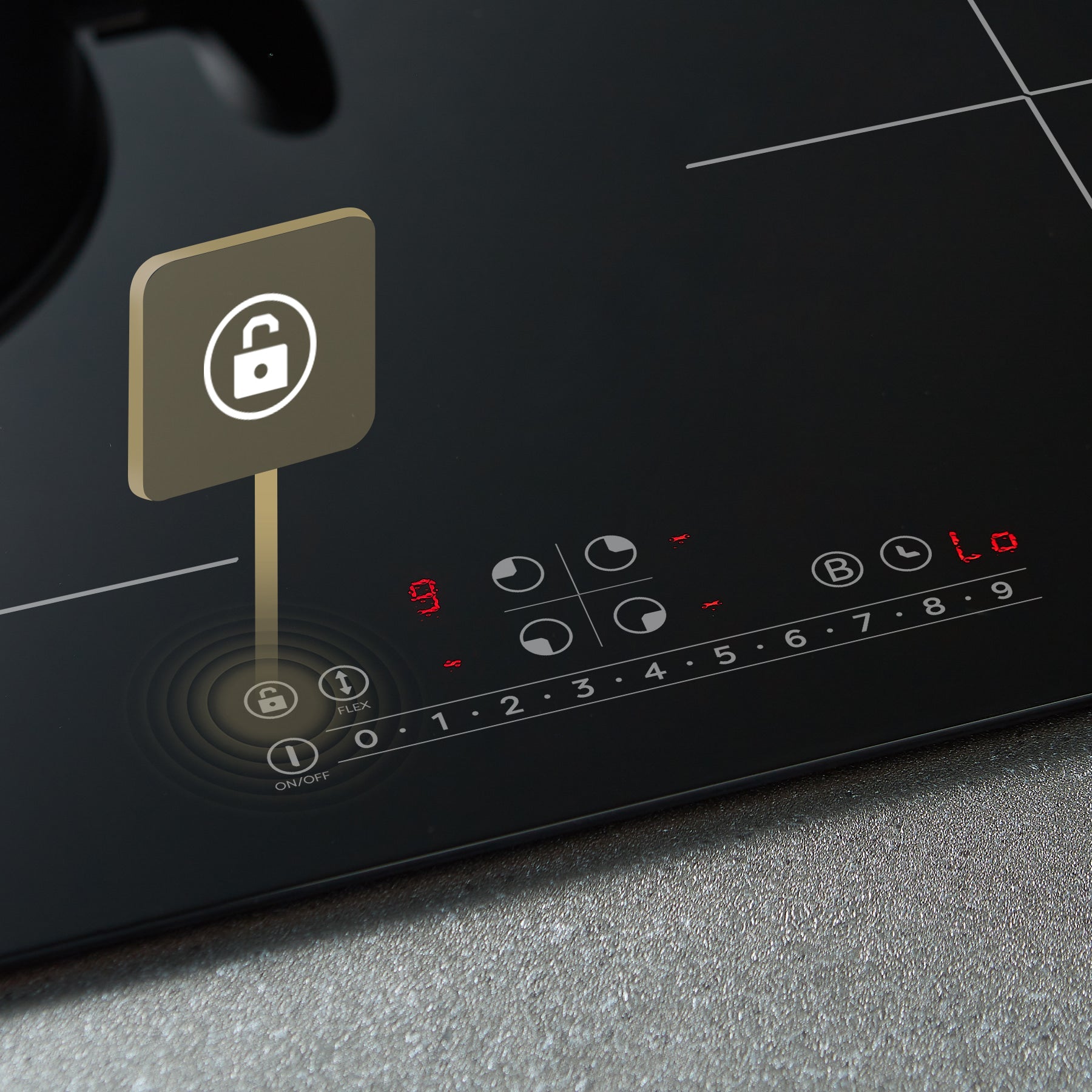 CIARRA 4 Zones Built-in Induction Hob with Boost and FlexZone CBBIH4BF-OW