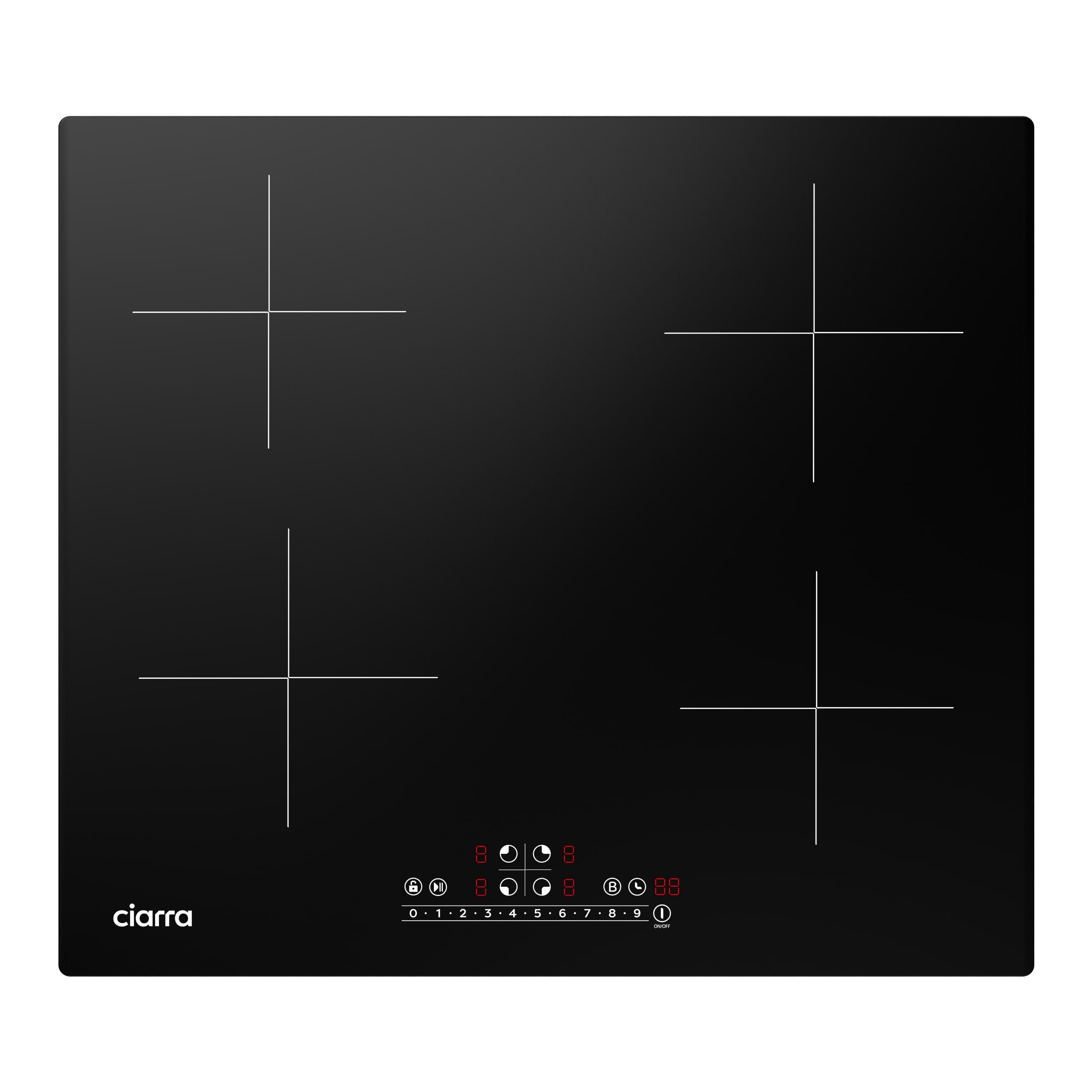 CIARRA Built-in Induction Hob with 4 Zones with Boost CBBIH4B-OW