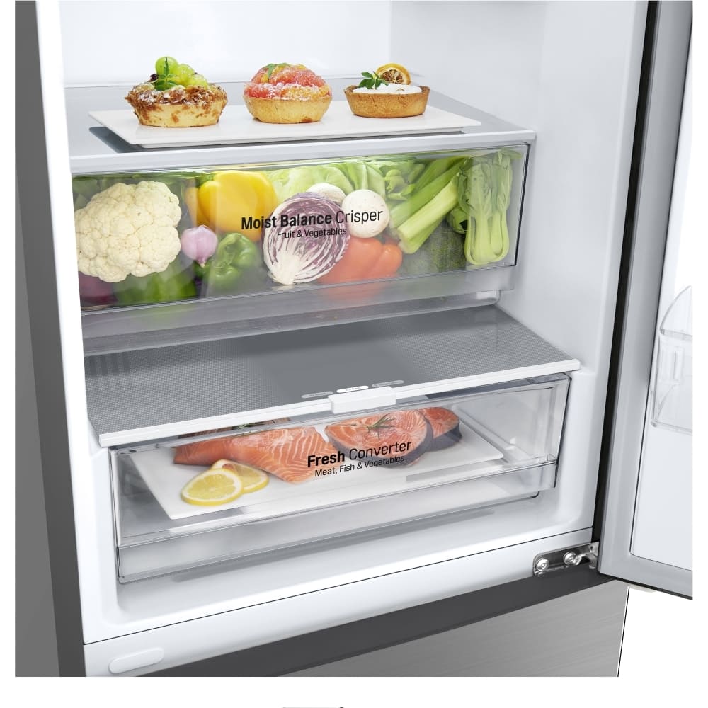 384L Total No Frost Freestanding Fridge Freezer, 70/30, Stainless Steel - LG GBB62PZGCC1 - London Houseware - 11