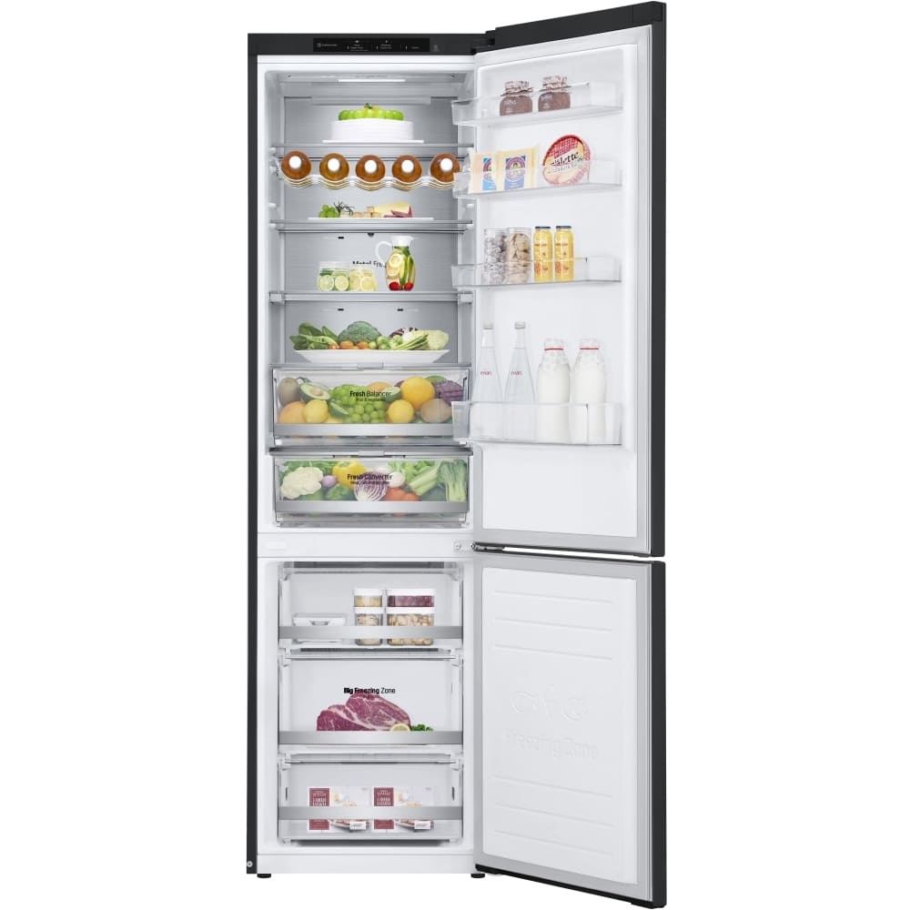 384L No Frost Black Fridge Freezer, 70/30 Freestanding - LG GBB92MCB2P - London Houseware - 13