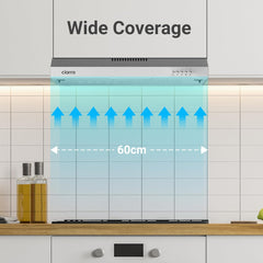 CIARRA Visor Cooker Hood 60cm – Stainless Steel CBCS6903 [Energy Class C]